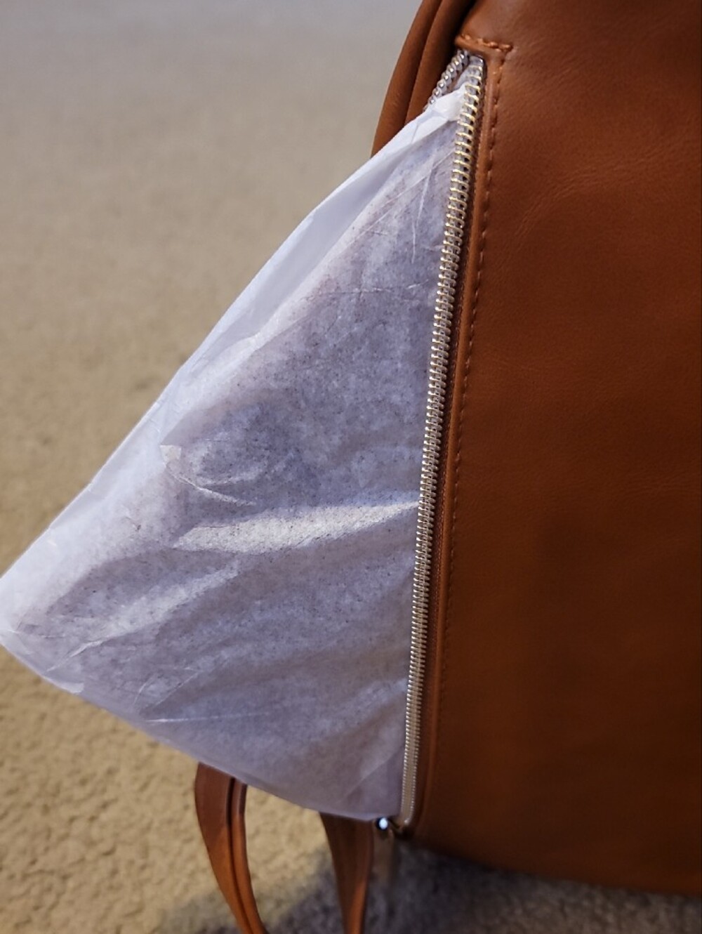 Itzy Ritzy Mini Backpack Cognac - Picture 4 of 6